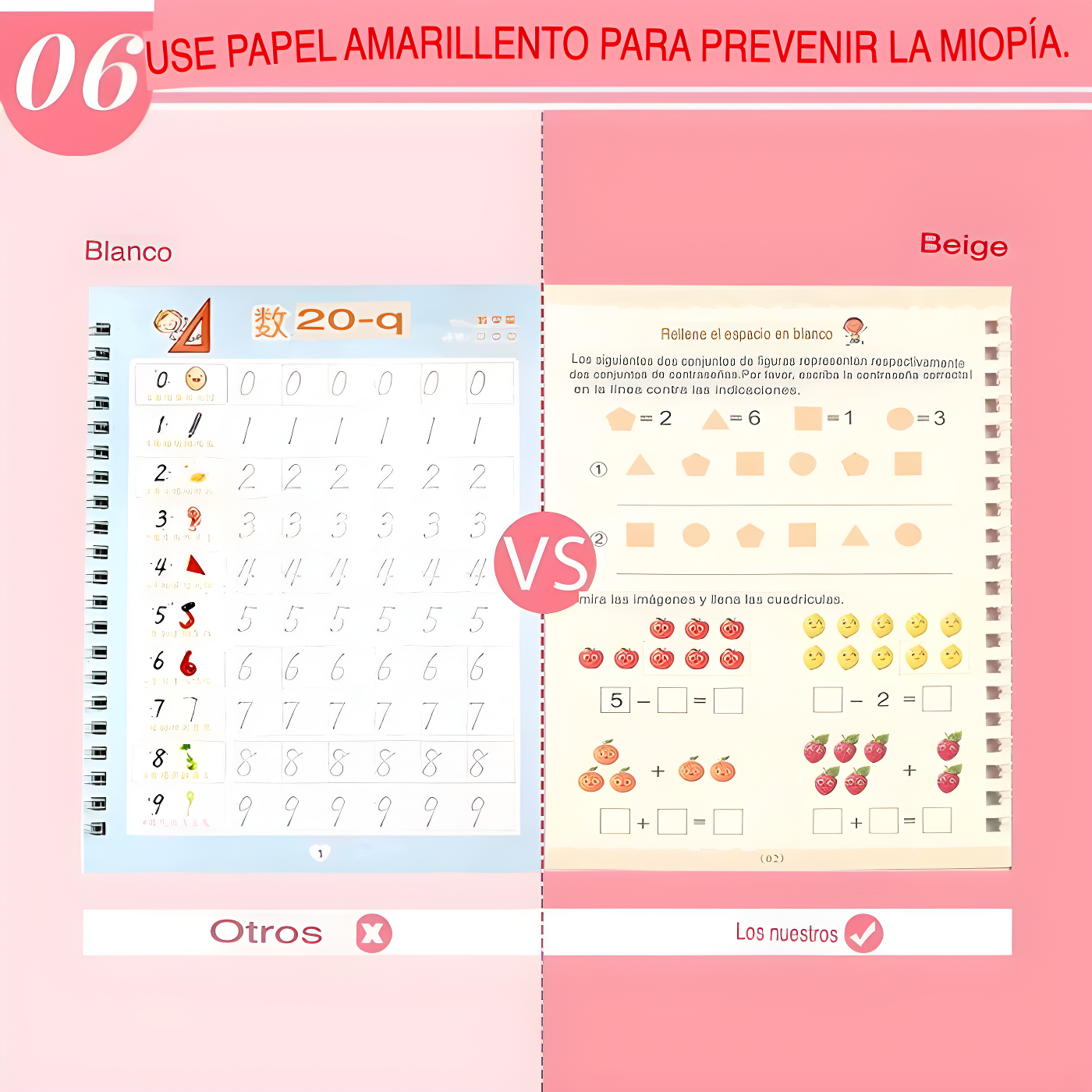 Niño curioso: Cuaderno Montessori de líneas, números y patrones (a partir de 3 años.)