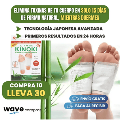 Parche Desintoxicante para Pies Kinoki Desintox - 30 Unidades.